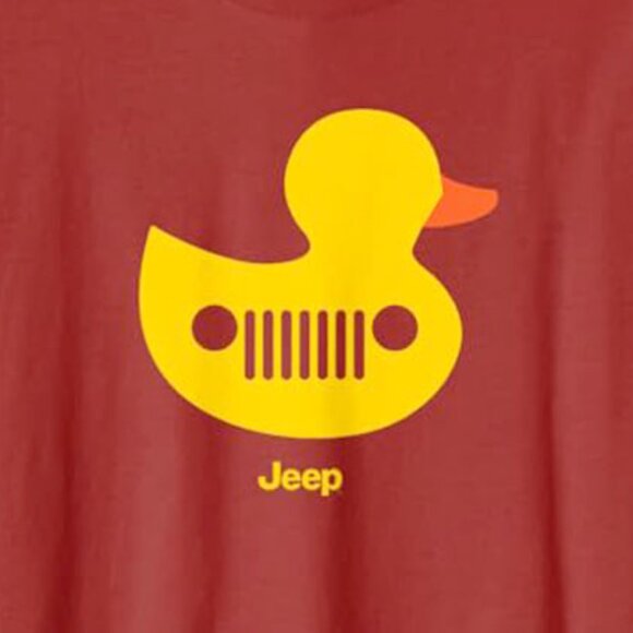 Duck Duck Jeep Grille T-Shirt Cranberry Red Womens XXL NWT Rubber Ducky Duckie - Picture 4 of 7